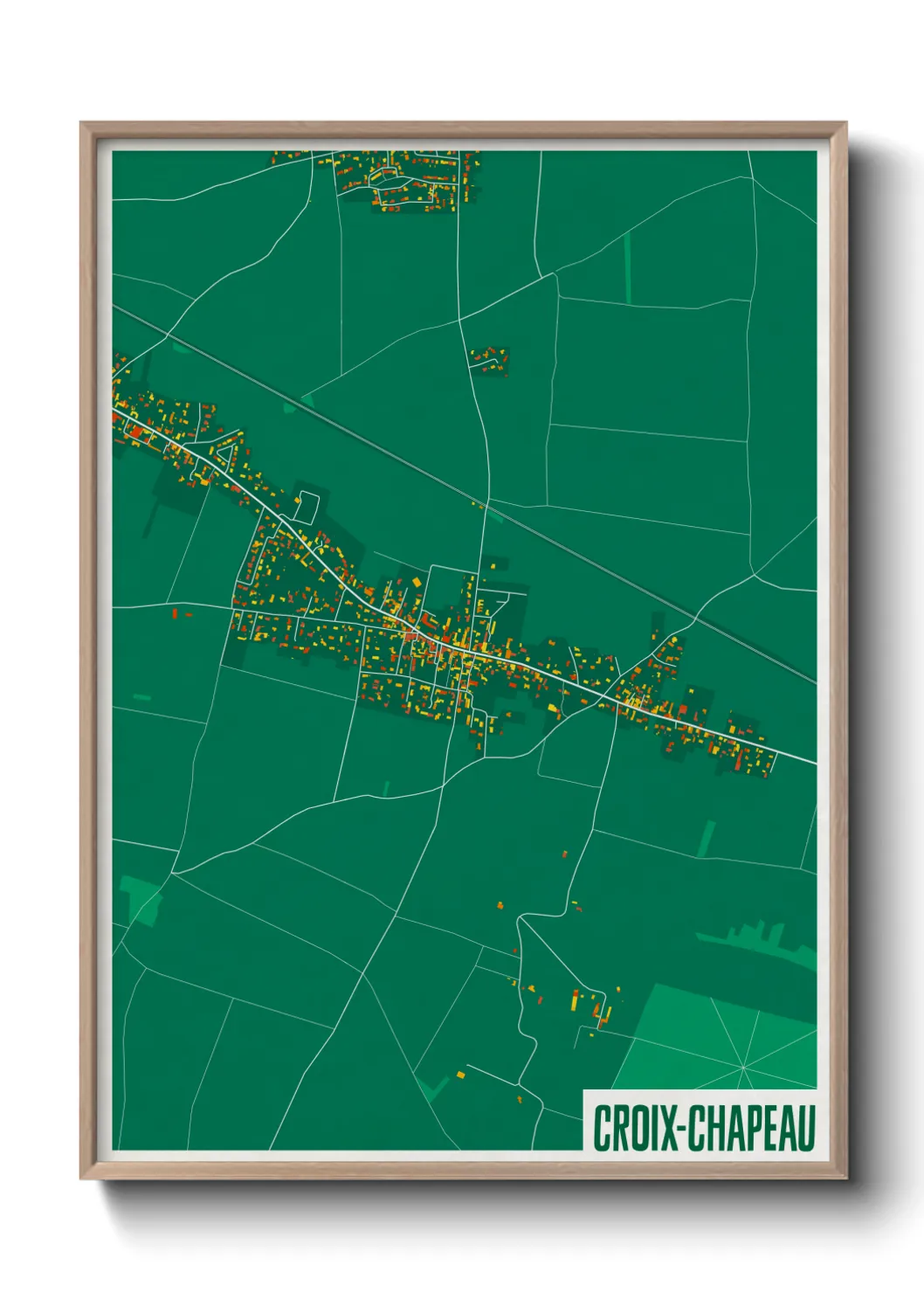 Une affiche de carte sur Croix-Chapeau