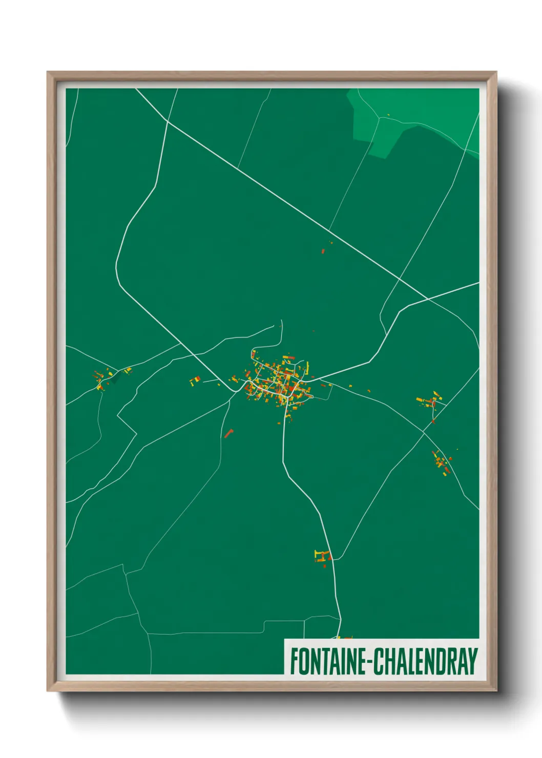 Un poster carteFontaine-Chalendray