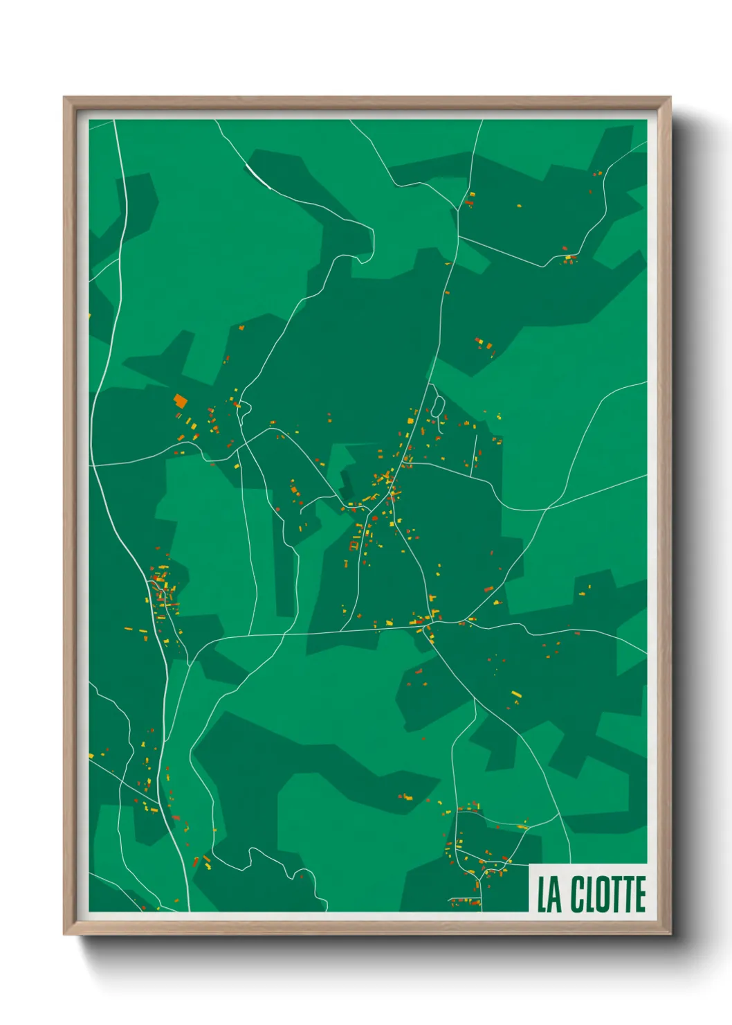 Une affiche de carte sur La Clotte