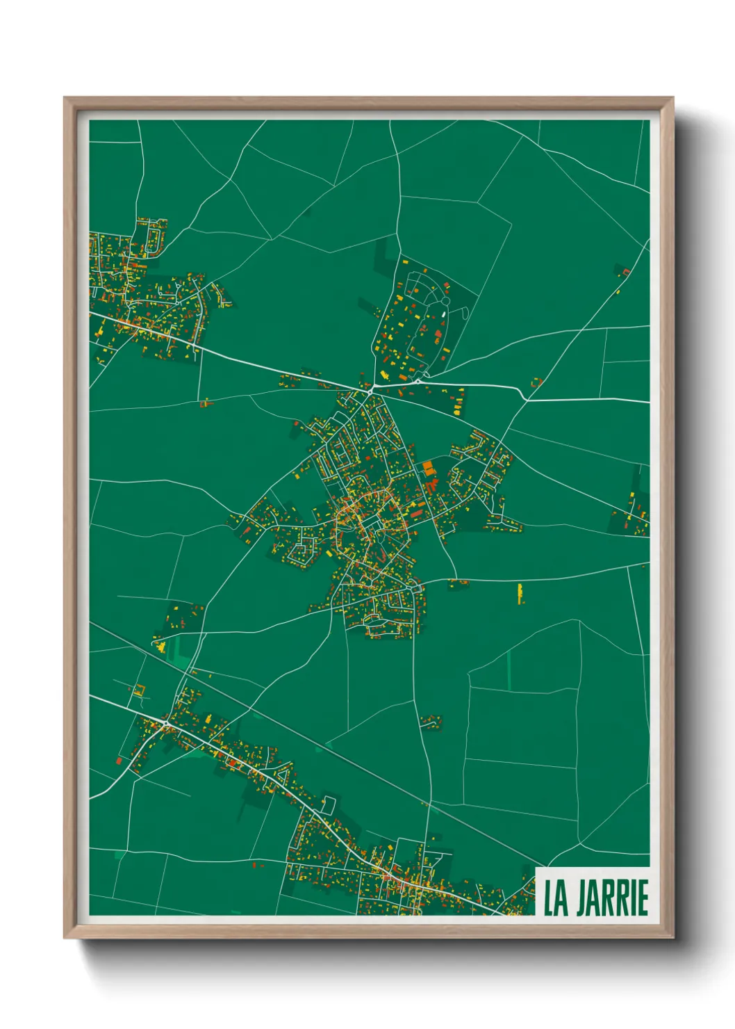 Une affiche de carte sur La Jarrie