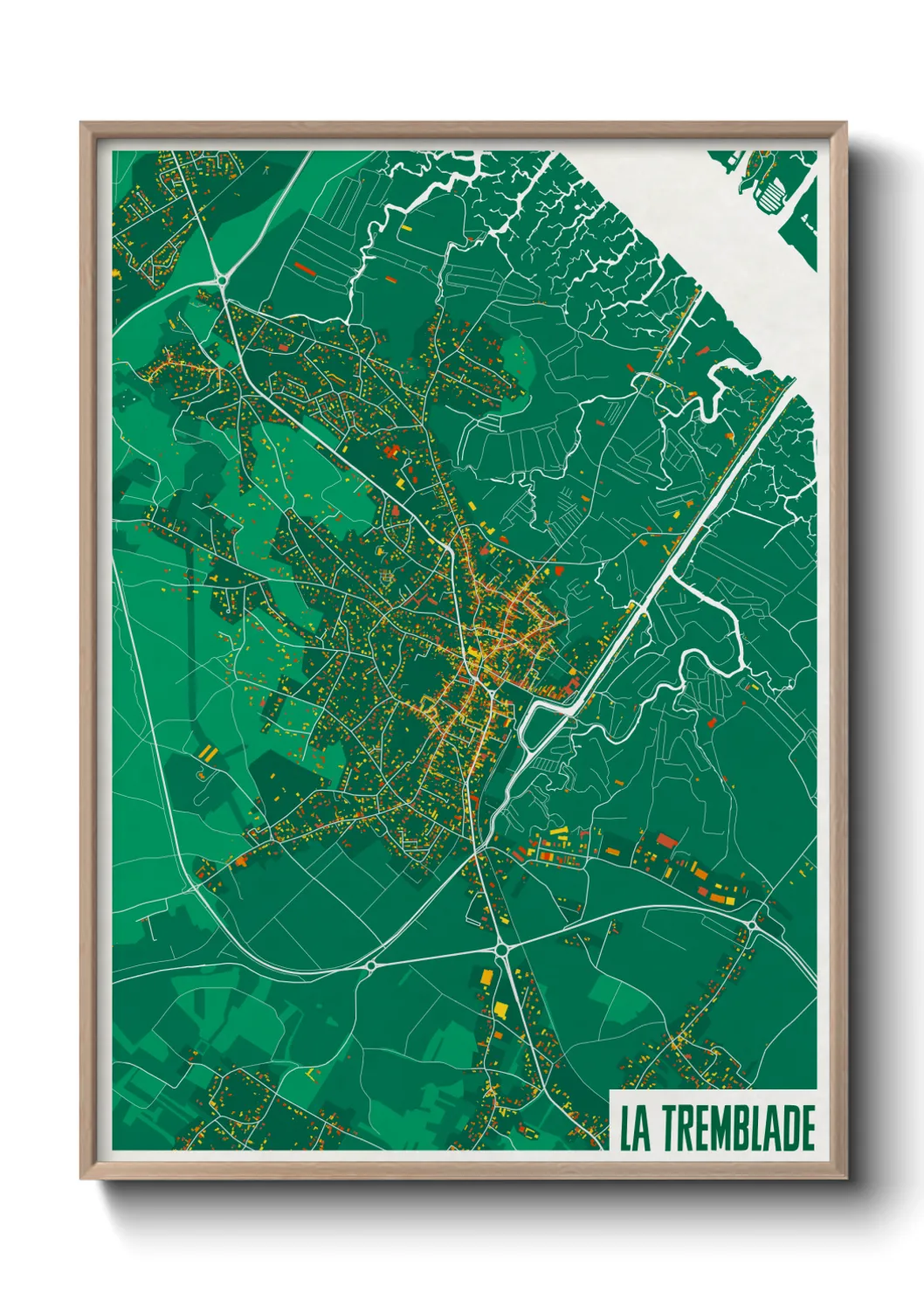 Une affiche de carte sur La Tremblade