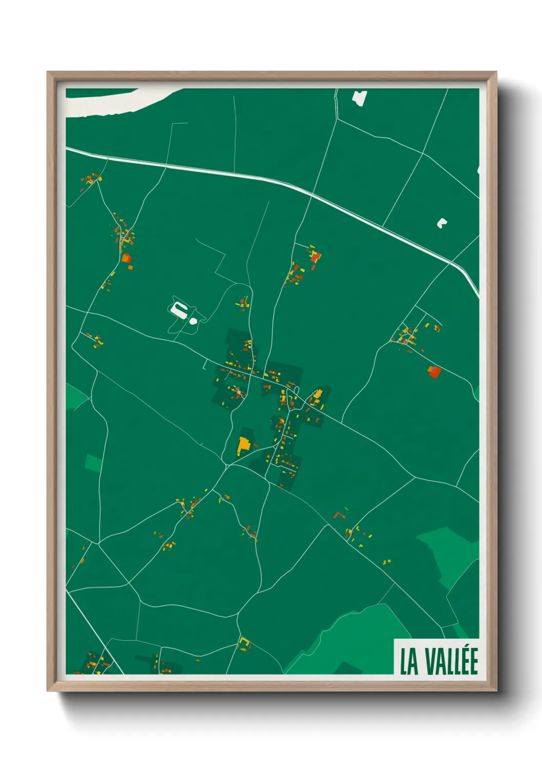 Une affiche de carte sur La Vallée