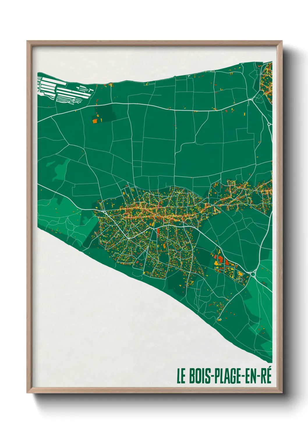 Une affiche de carte sur Le Bois-Plage-en-Ré