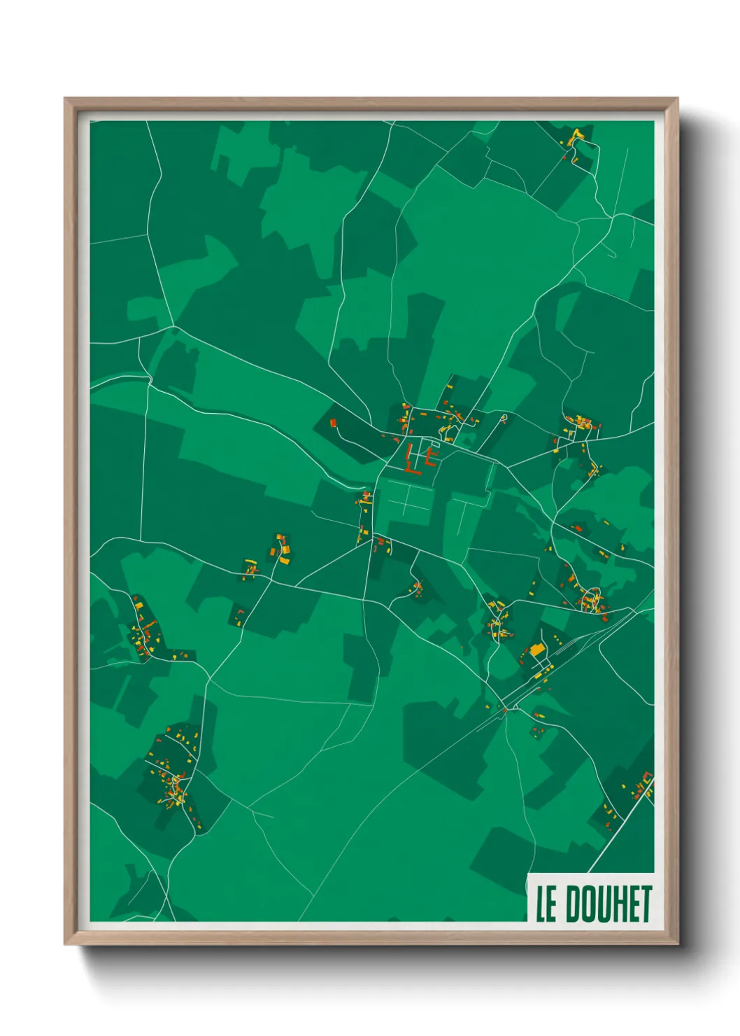 Une affiche de carte sur Le Douhet