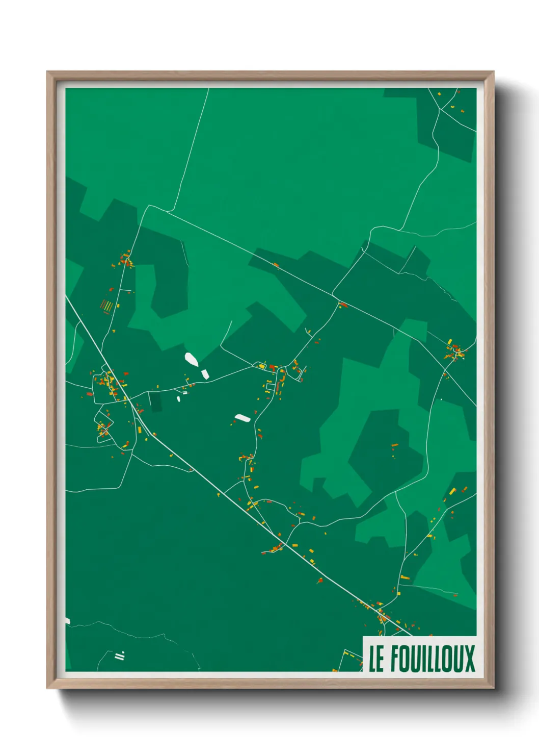 Une affiche de carte sur Le Fouilloux