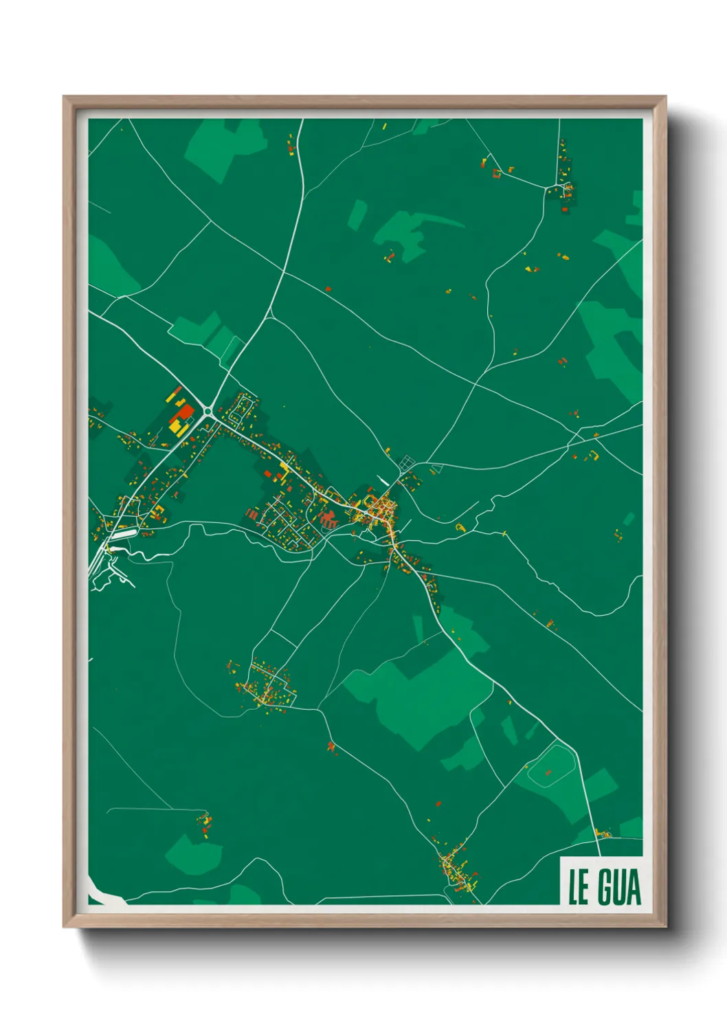 Une affiche de carte sur Le Gua