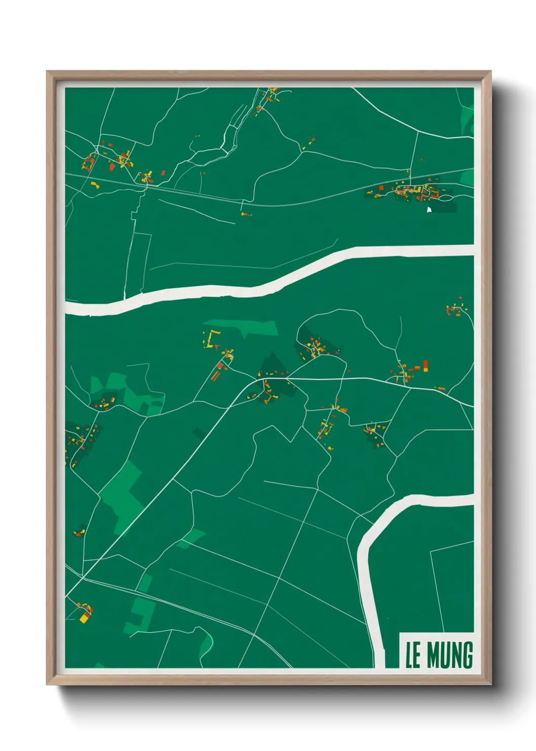 Une affiche de carte sur Le Mung