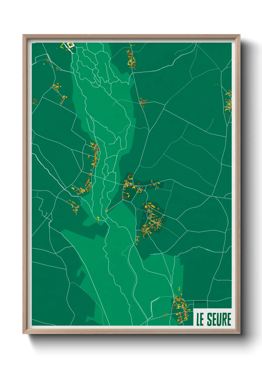 Une affiche de carte sur Le Seure
