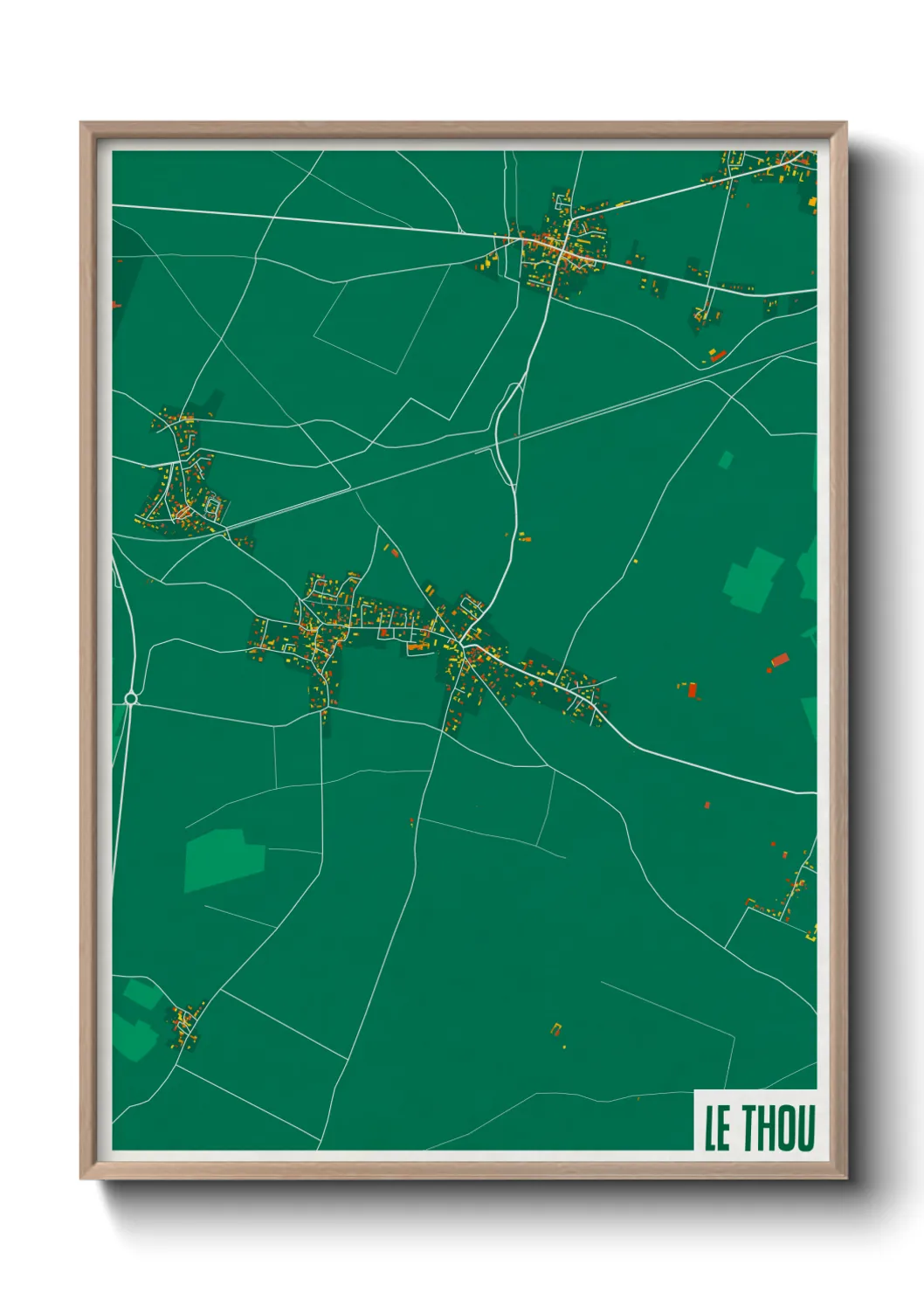 Une affiche de carte sur Le Thou