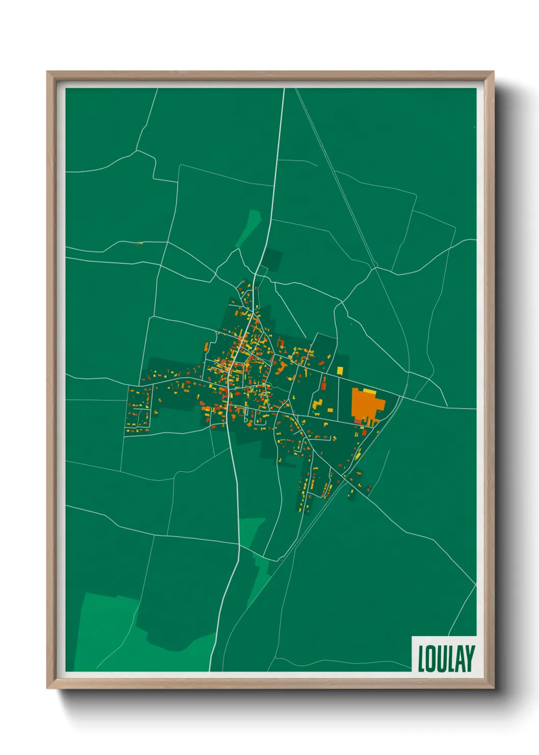 Une affiche de carte sur Loulay