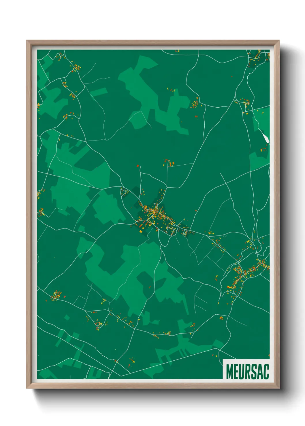 Une affiche de carte sur Meursac
