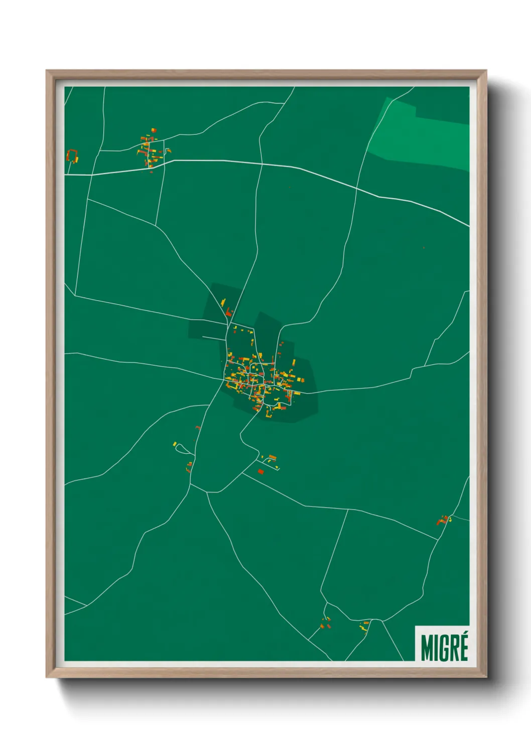 Une affiche de carte sur Migré