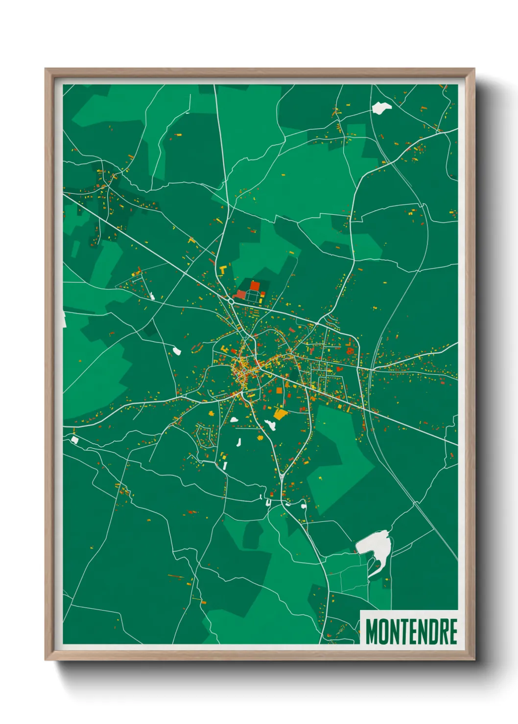 Une affiche de carte sur Montendre