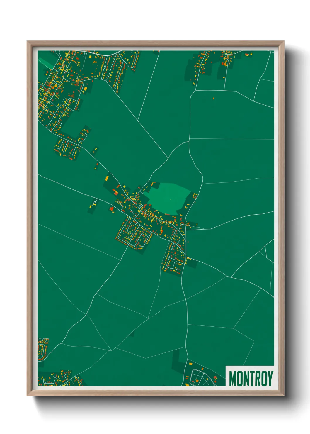 Une affiche de carte sur Montroy