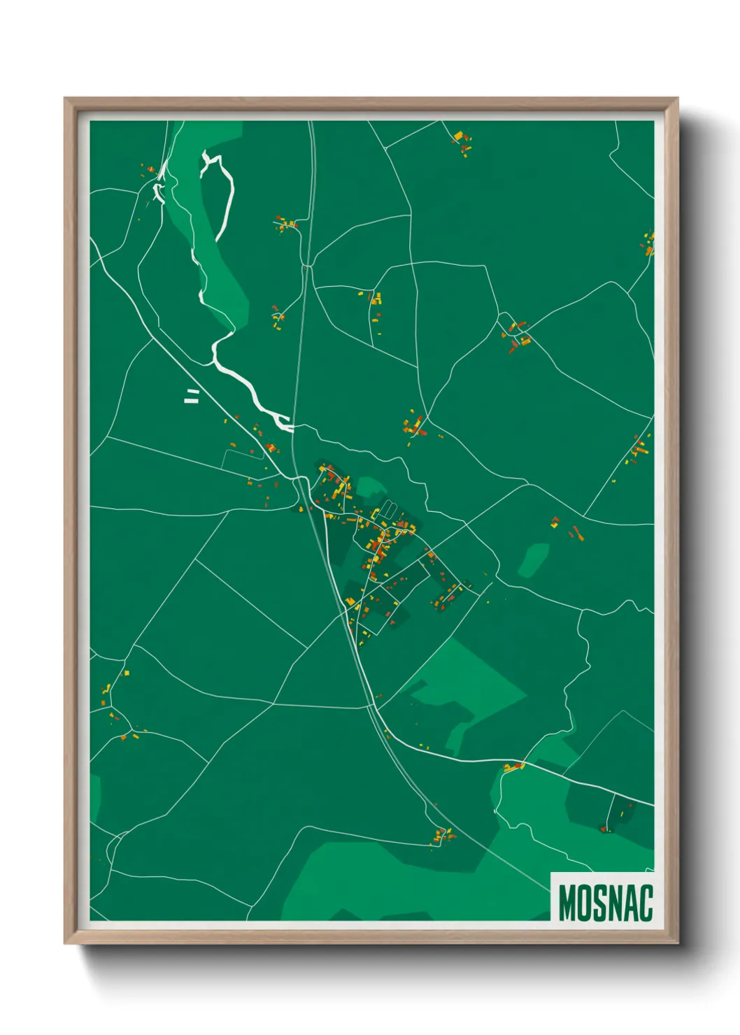 Une affiche de carte sur Mosnac