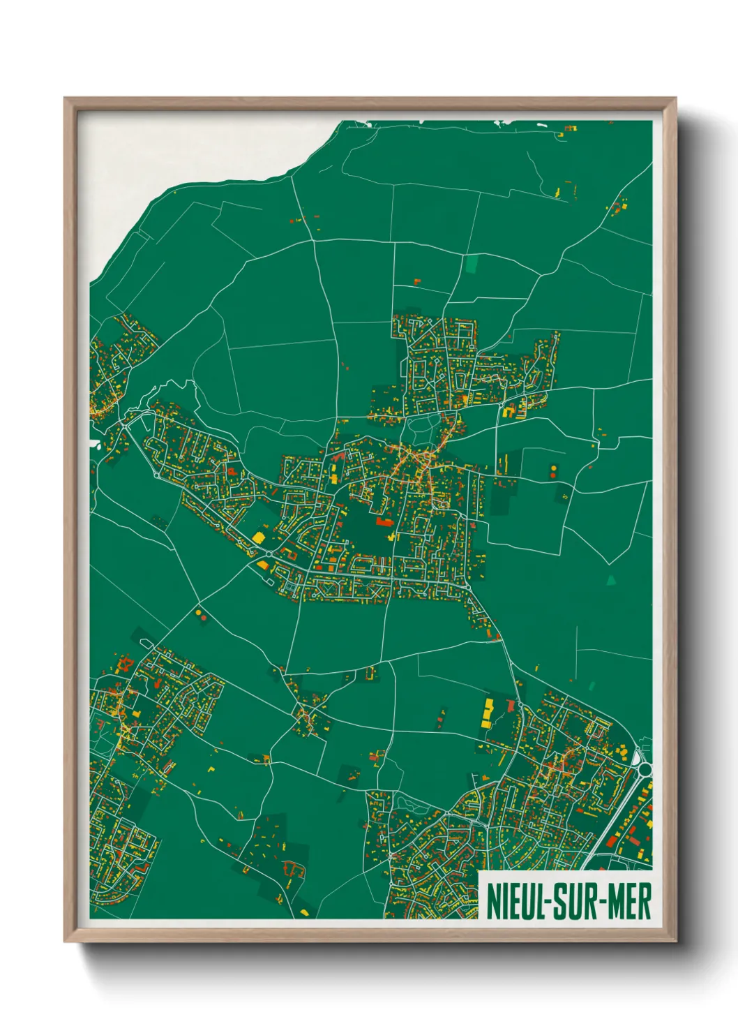 Une affiche de carte sur Nieul-sur-Mer