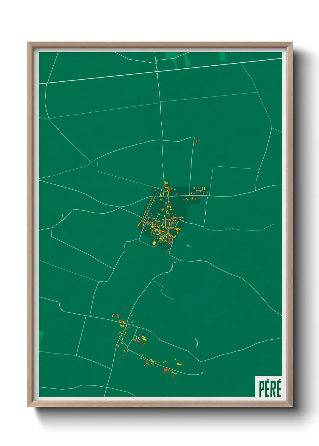 Une affiche de carte sur Péré