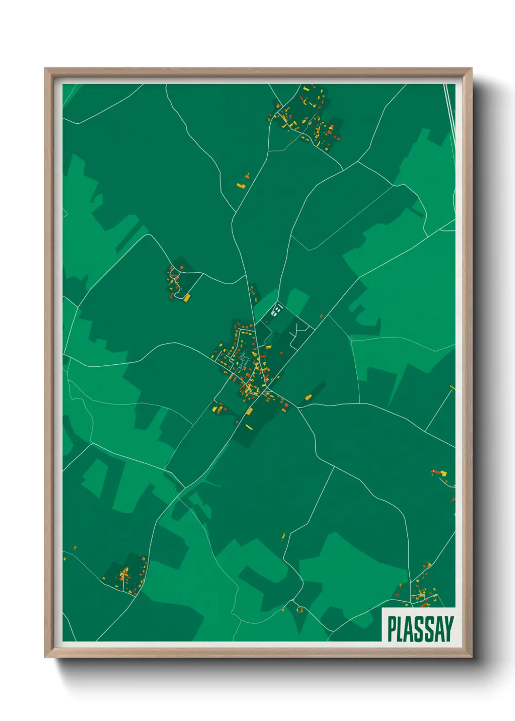 Une affiche de carte sur Plassay