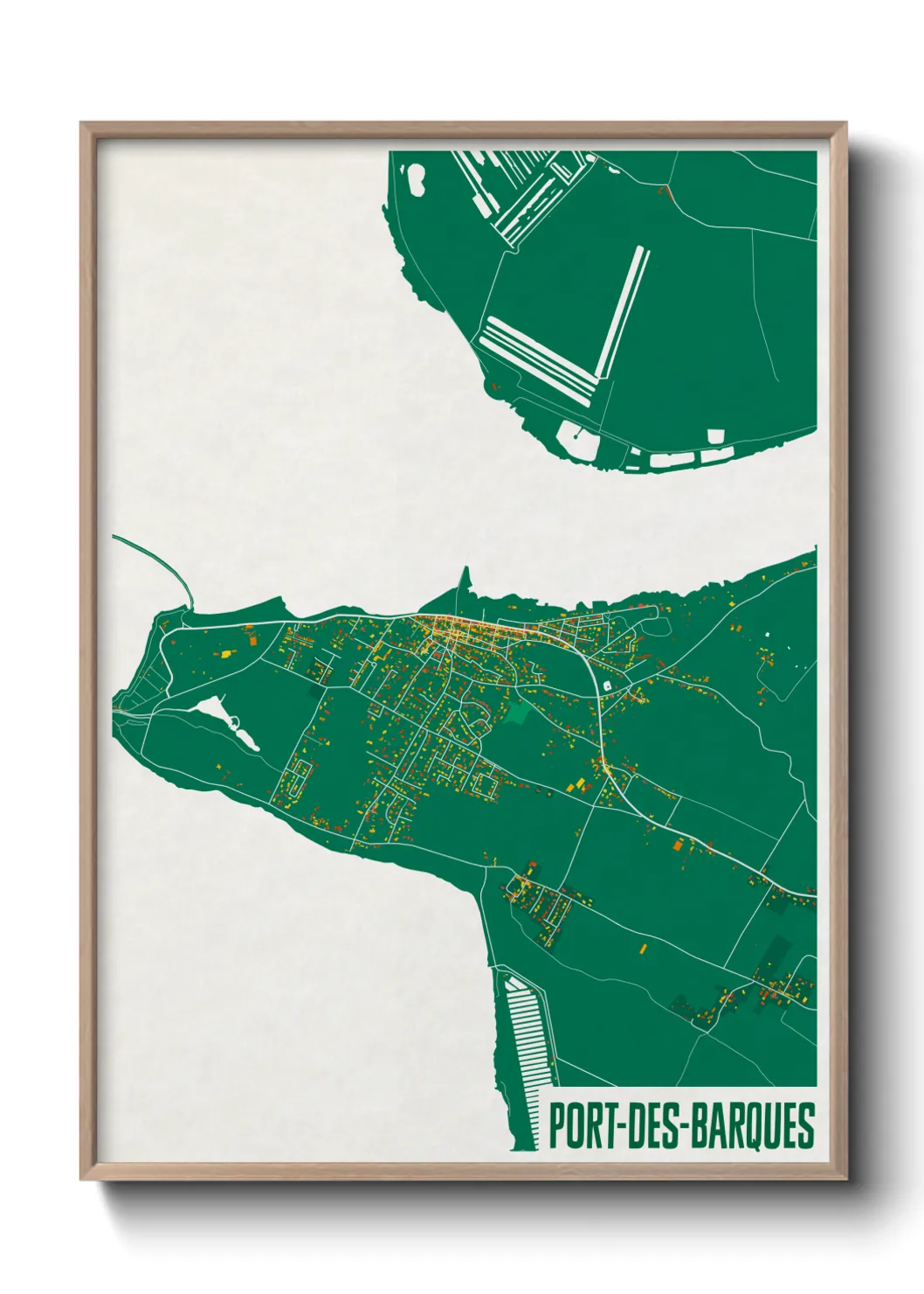 Une affiche de carte sur Port-des-Barques