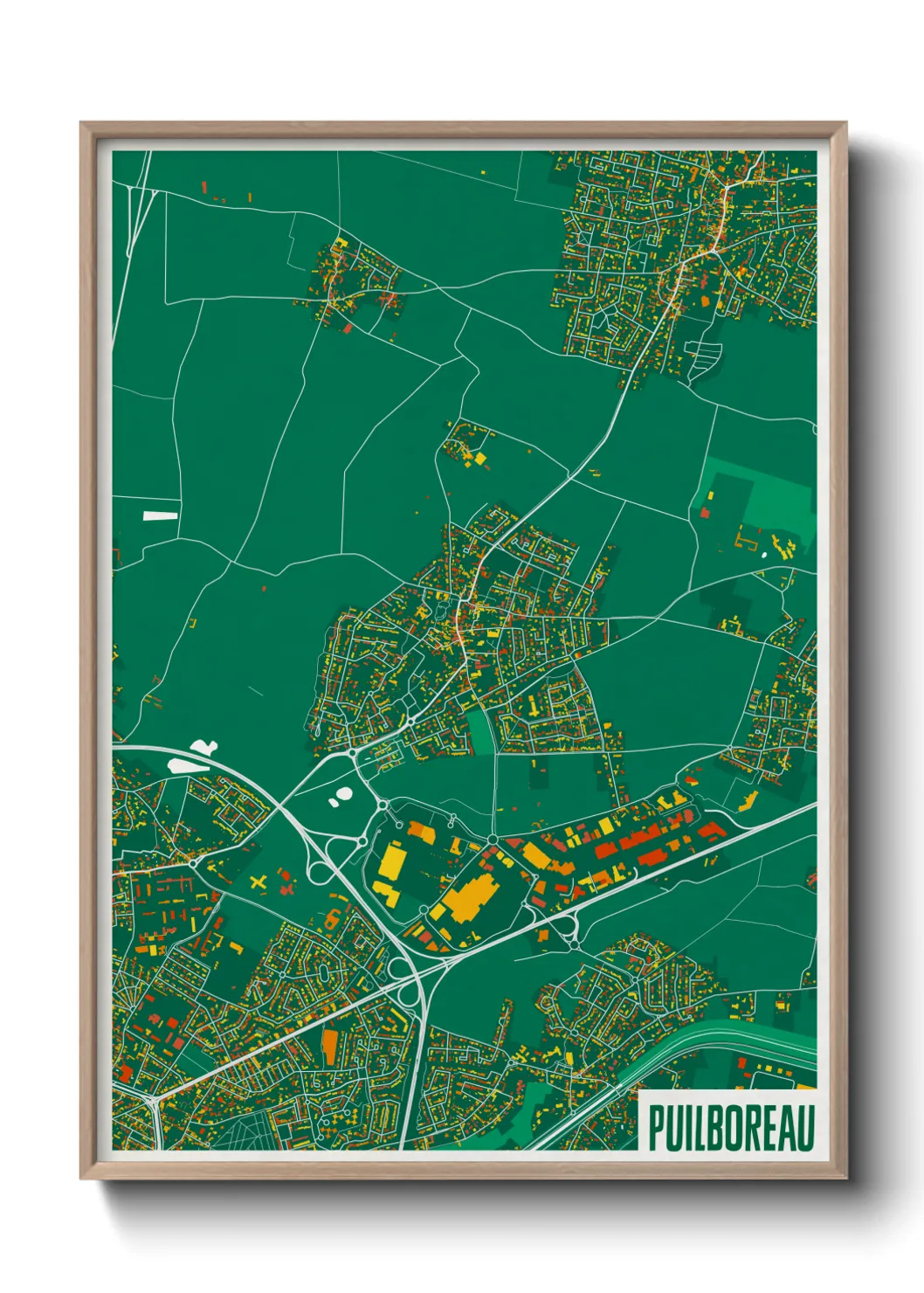 Une affiche de carte sur Puilboreau