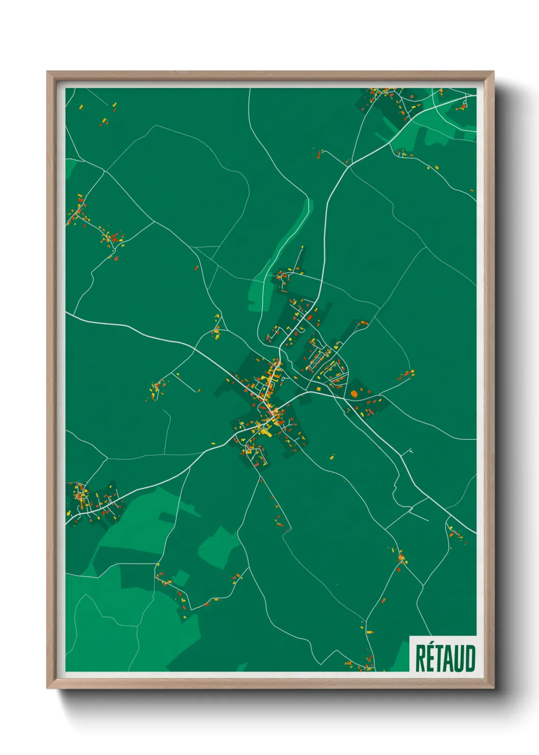 Une affiche de carte sur Rétaud