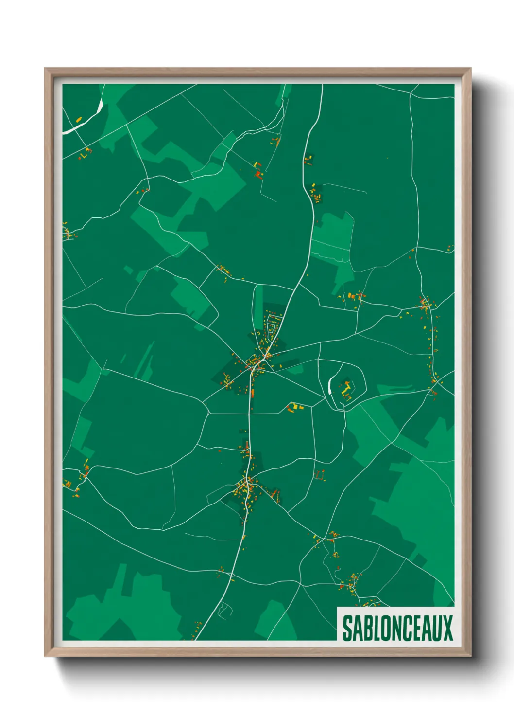 Une affiche de carte sur Sablonceaux