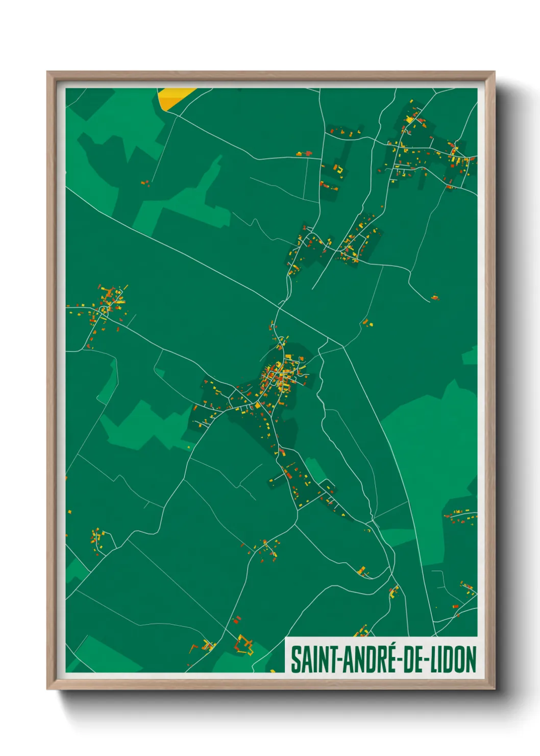 Une affiche de carte sur Saint-André-de-Lidon