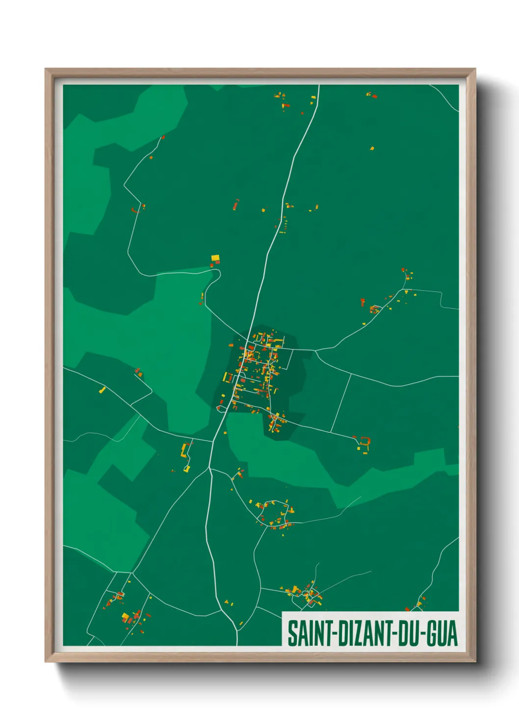 Un poster carteSaint-Dizant-du-Gua