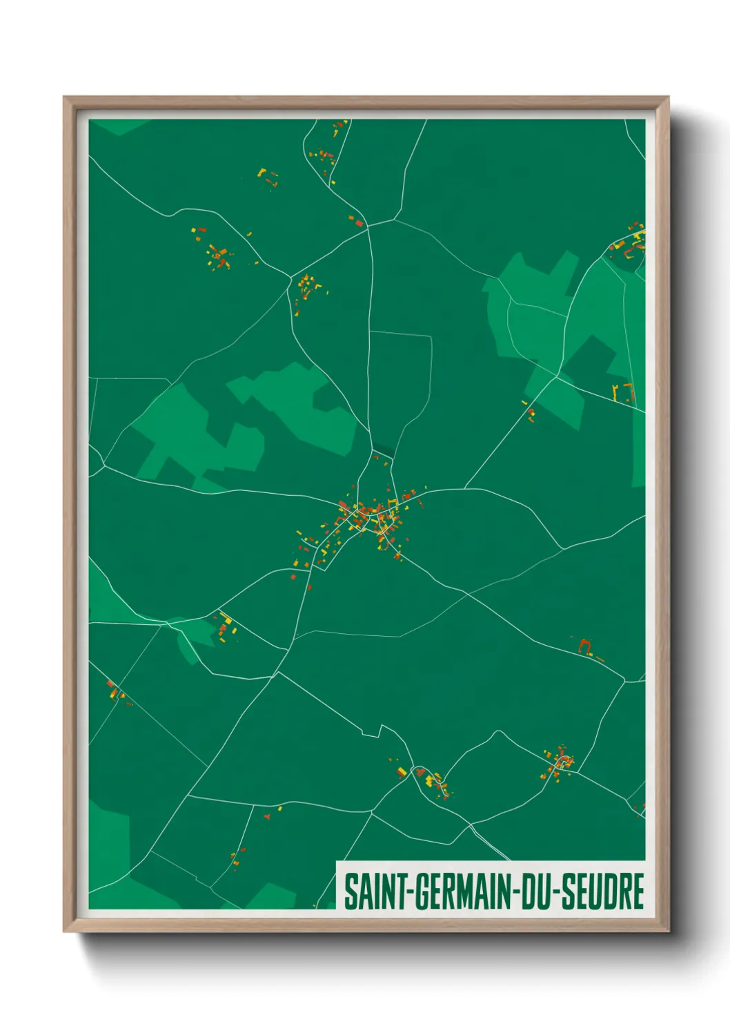 Un poster carteSaint-Germain-du-Seudre