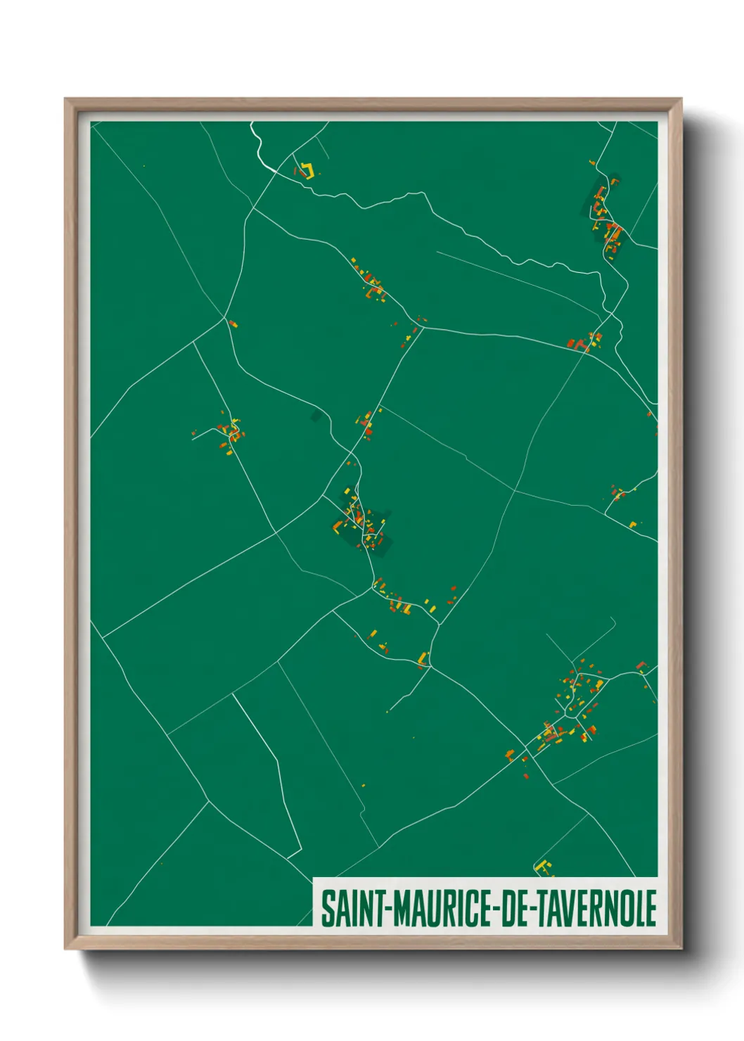 Une affiche de carte sur Saint-Maurice-de-Tavernole