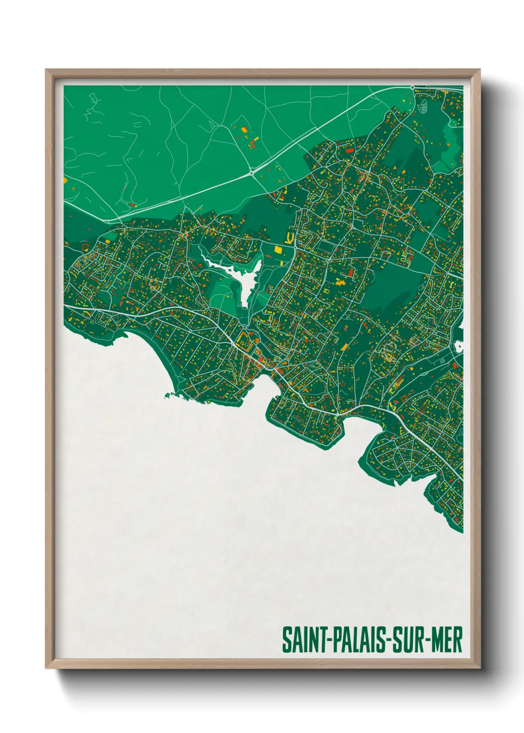 Une affiche de carte sur Saint-Palais-sur-Mer