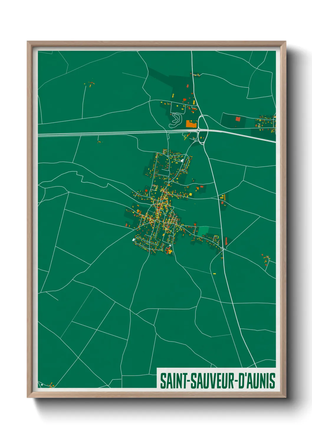 Un poster carteSaint-Sauveur-d'Aunis