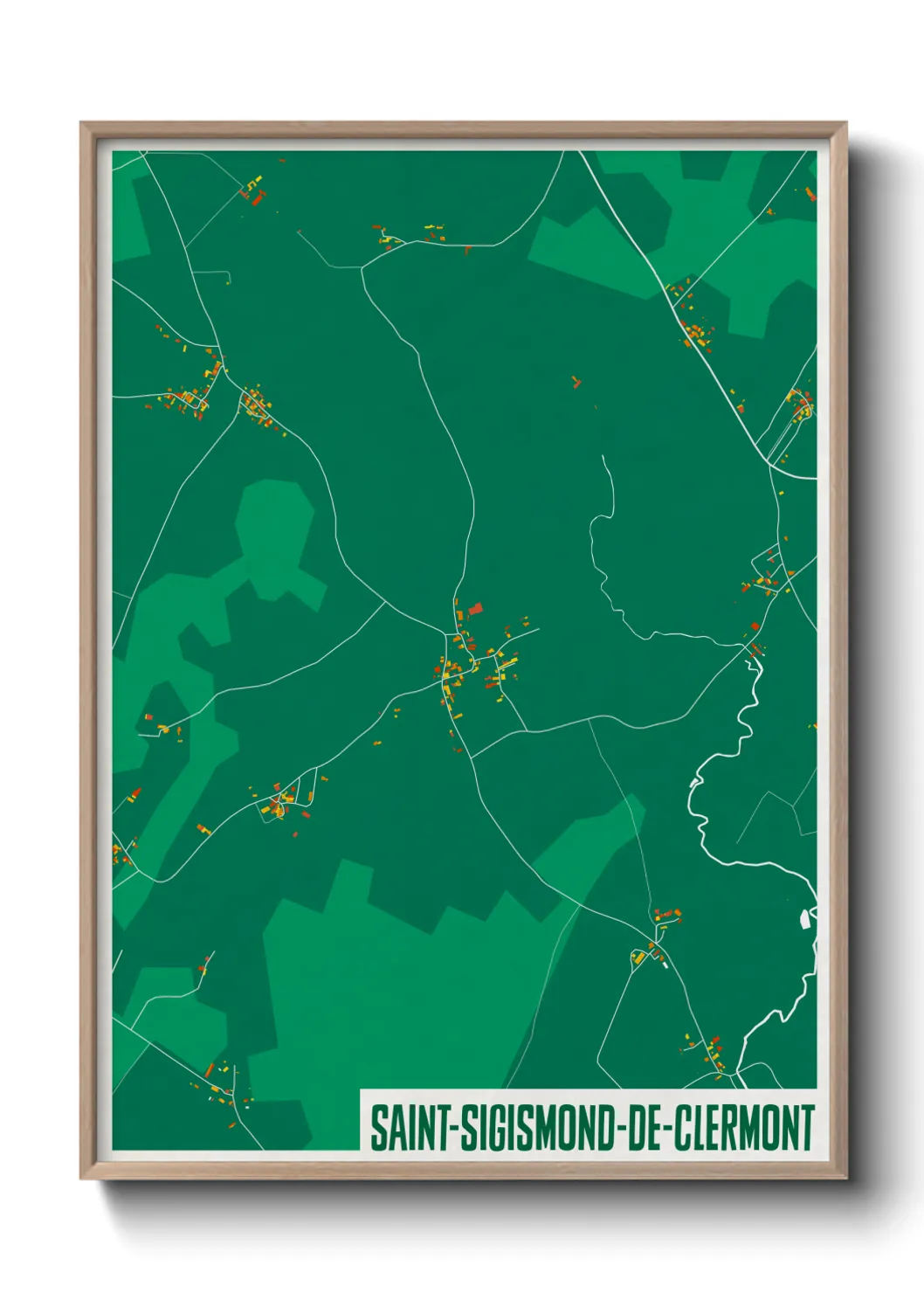 Une affiche de carte sur Saint-Sigismond-de-Clermont