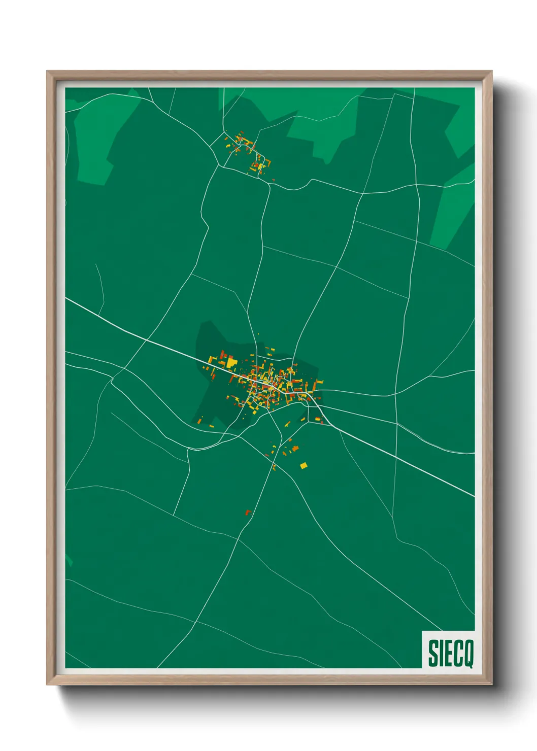 Une affiche de carte sur Siecq