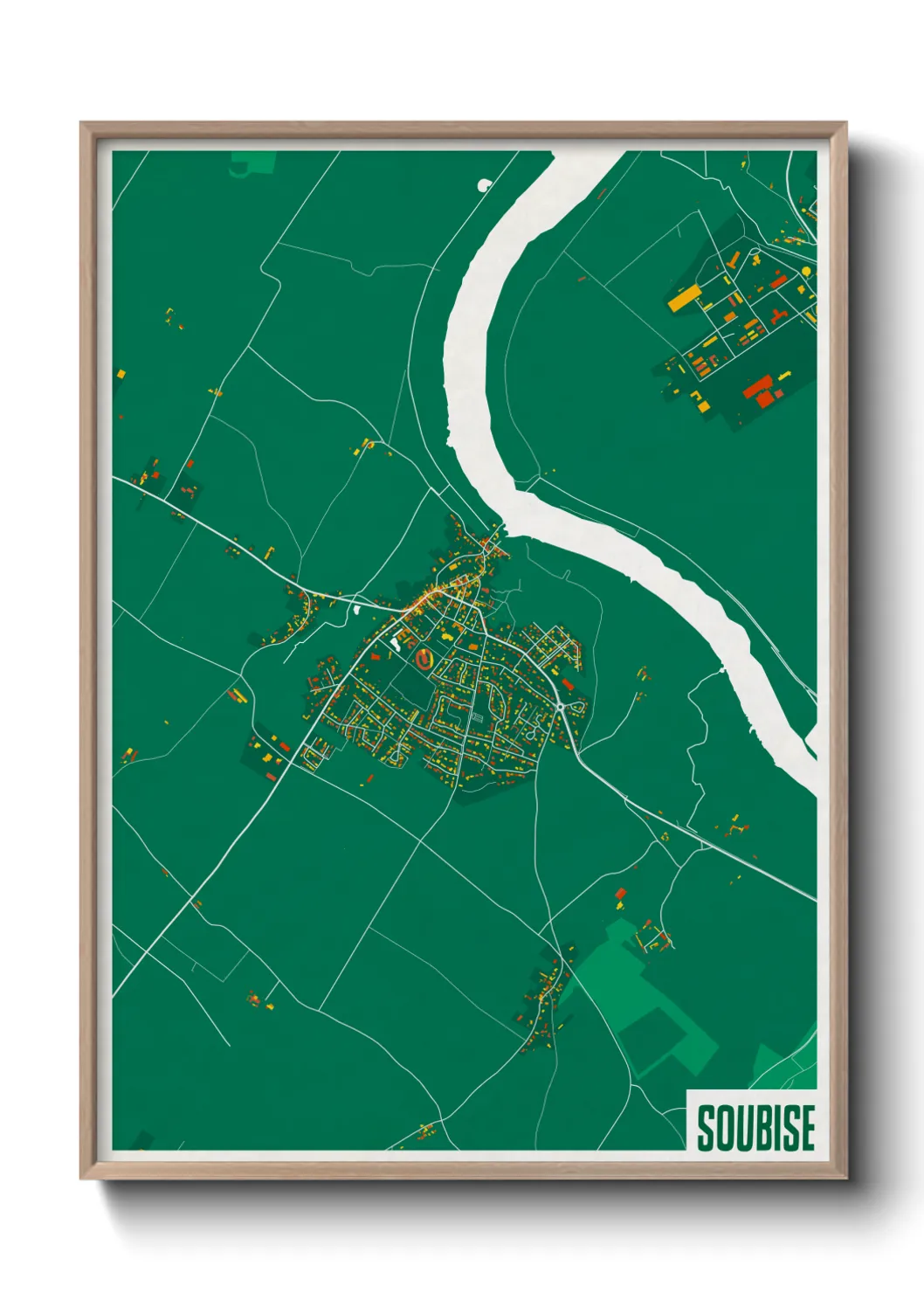 Une affiche de carte sur Soubise