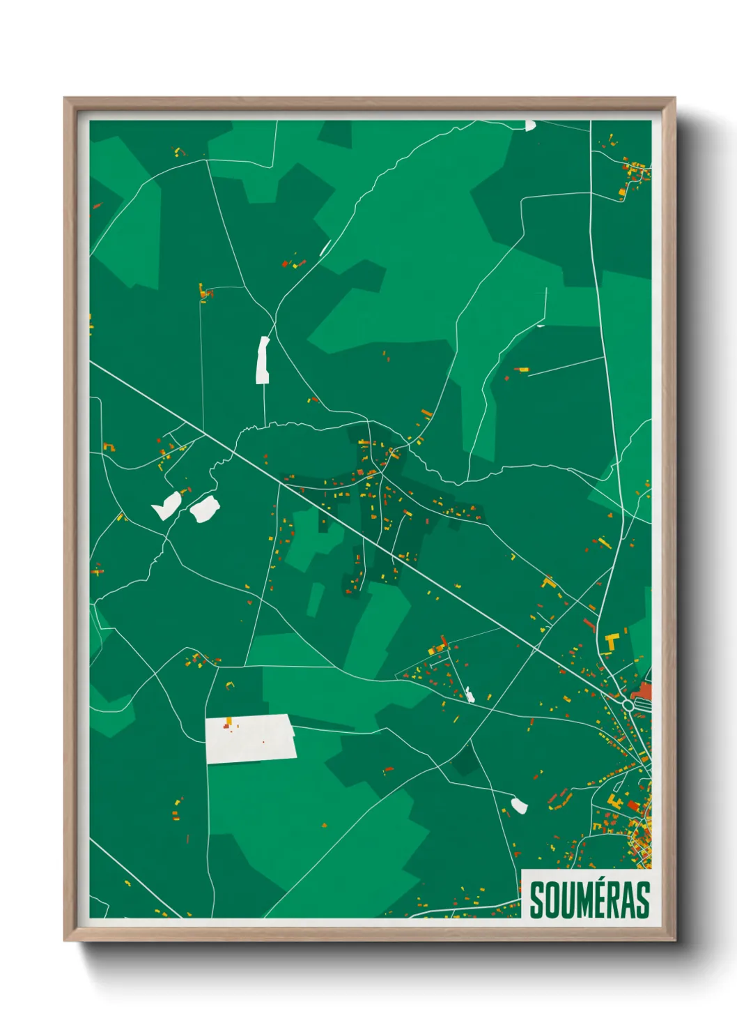 Une affiche de carte sur Souméras