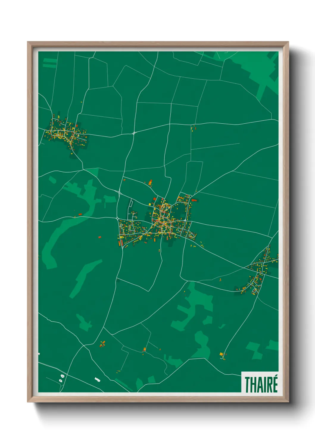 Une affiche de carte sur Thairé