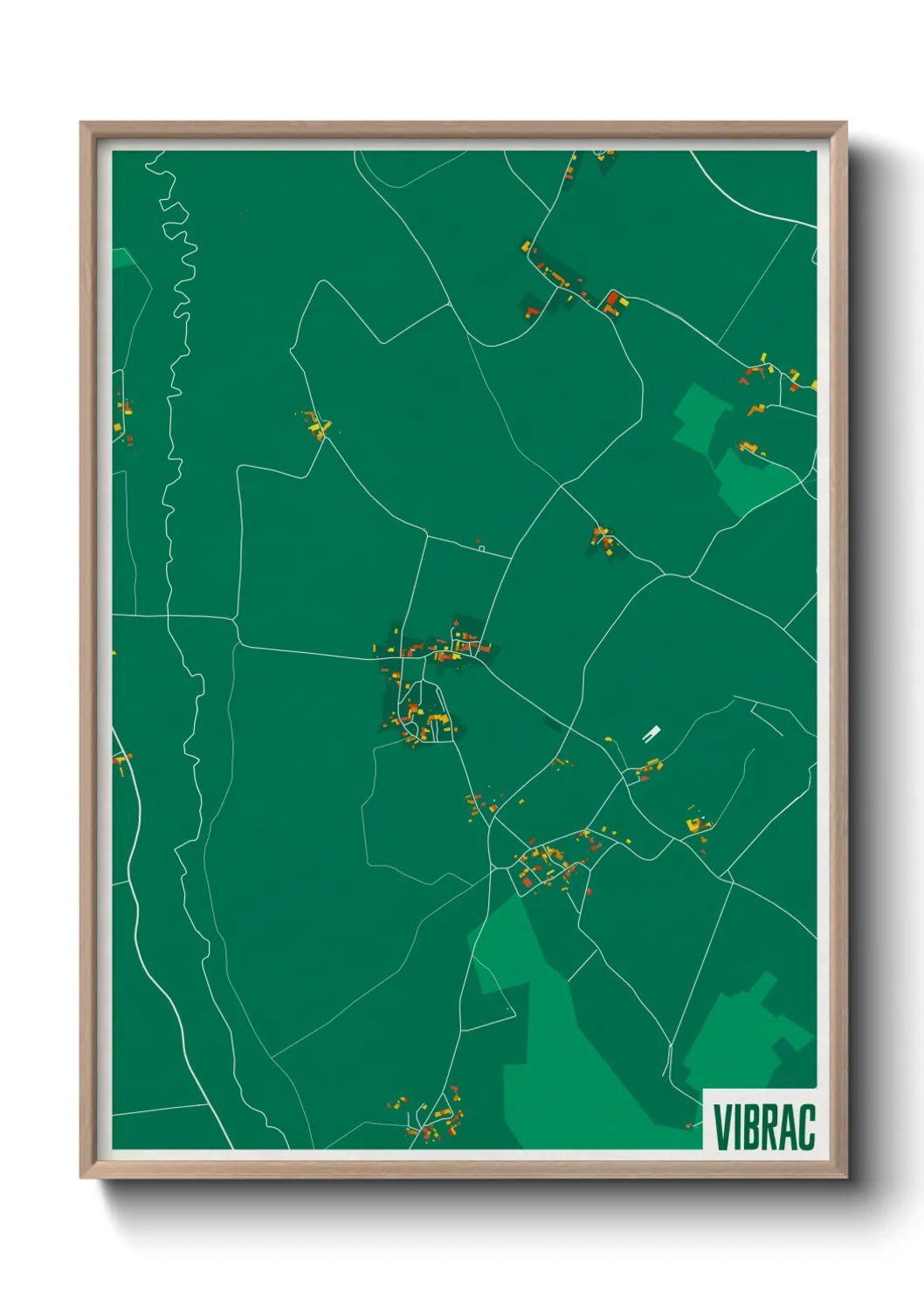 Une affiche de carte sur Vibrac