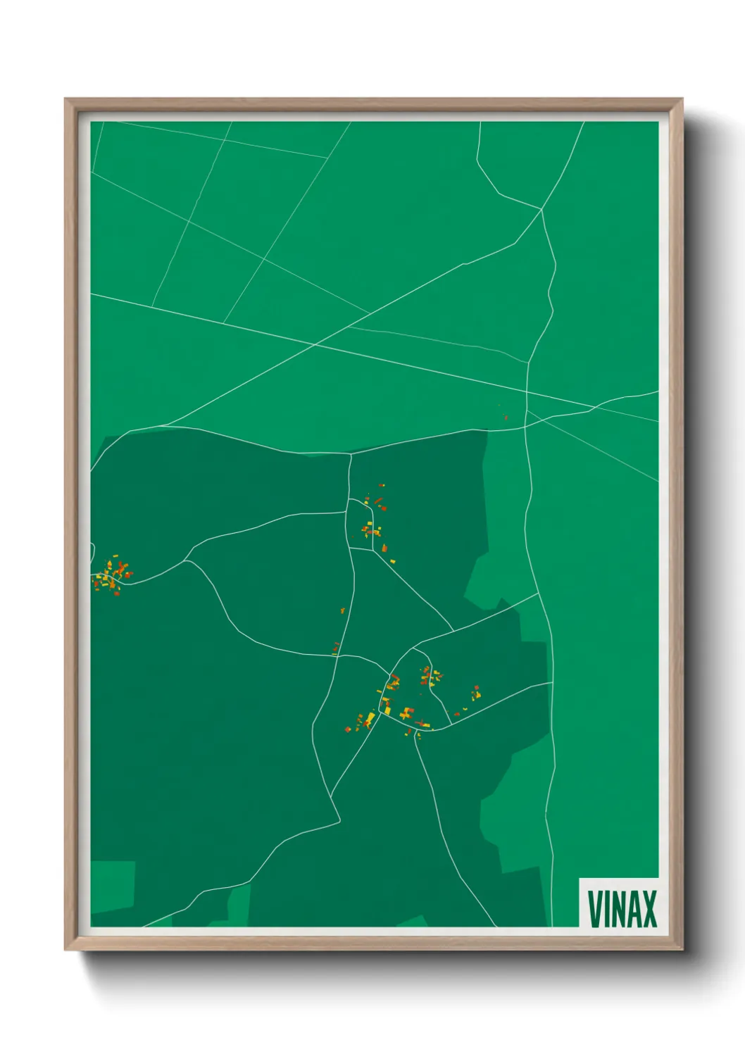 Une affiche de carte sur Vinax