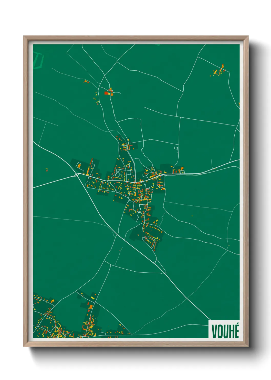 Une affiche de carte sur Vouhé