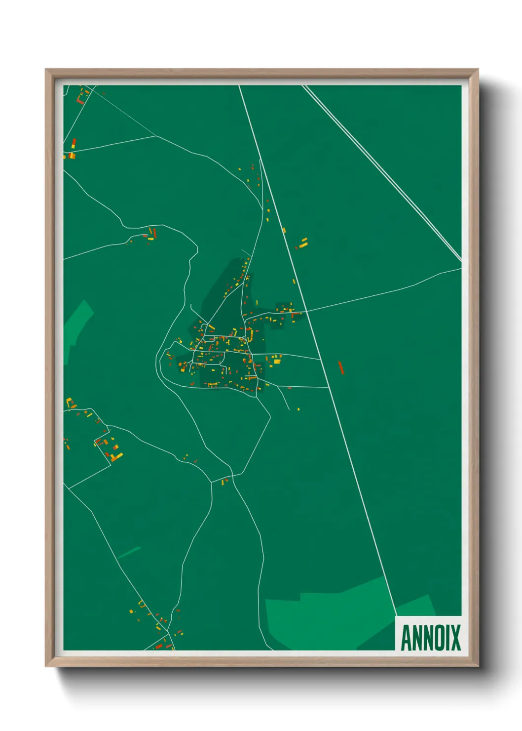 Une affiche de carte sur Annoix