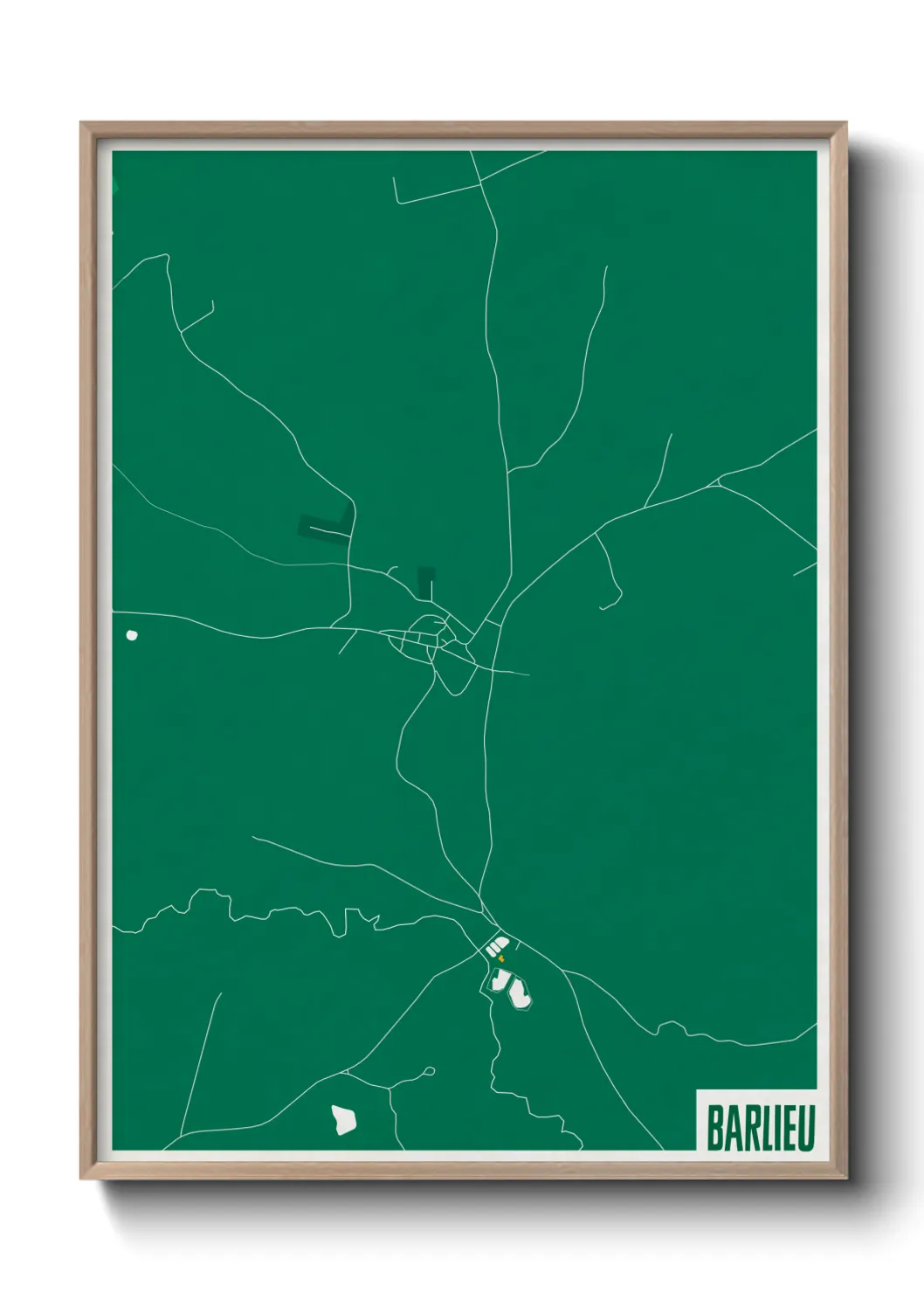 Une affiche de carte sur Barlieu