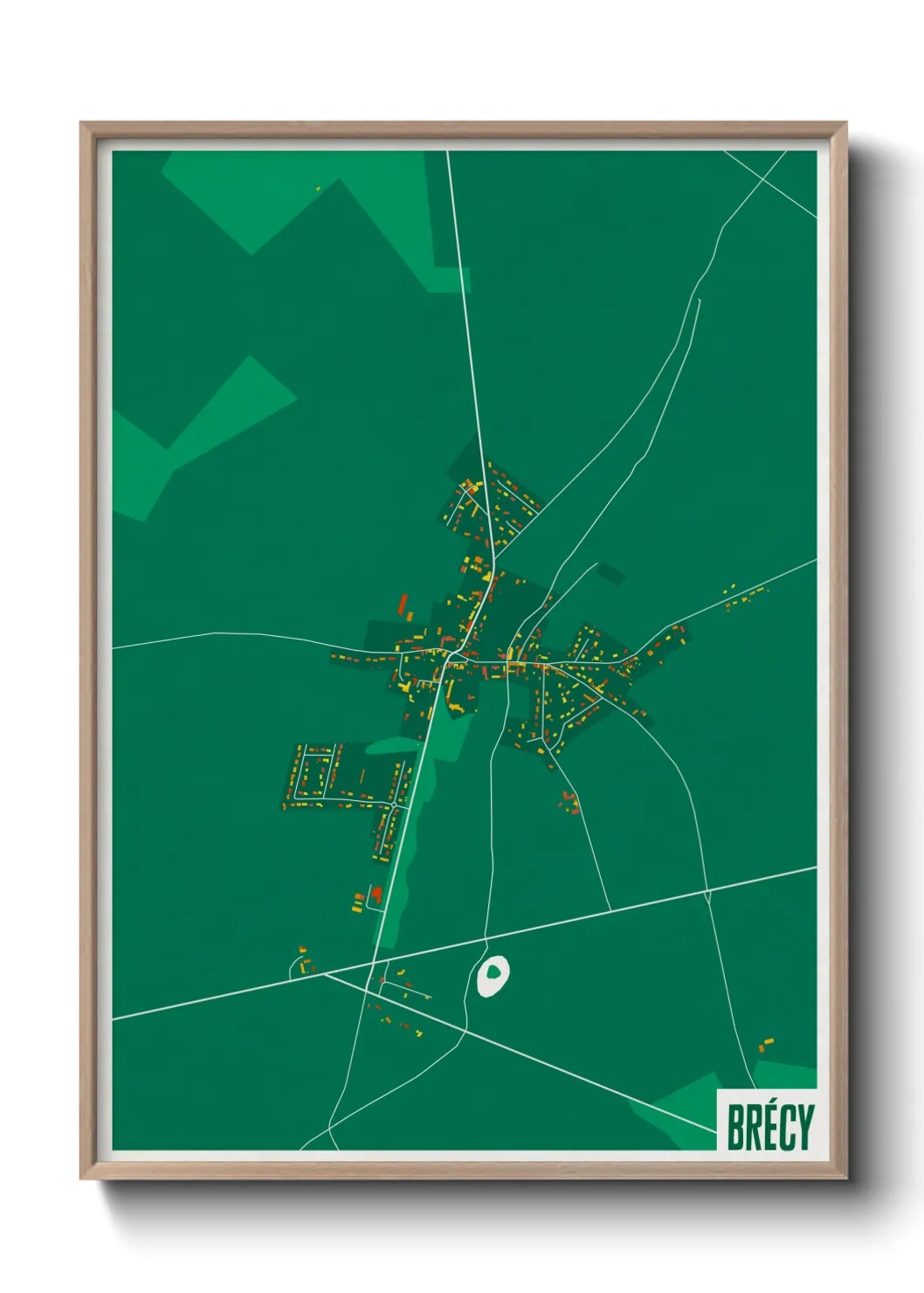 Une affiche de carte sur Brécy