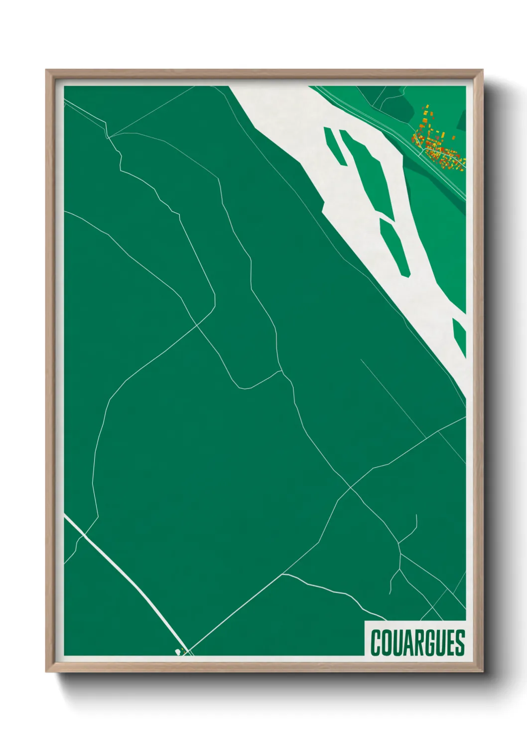 Une affiche de carte sur Couargues