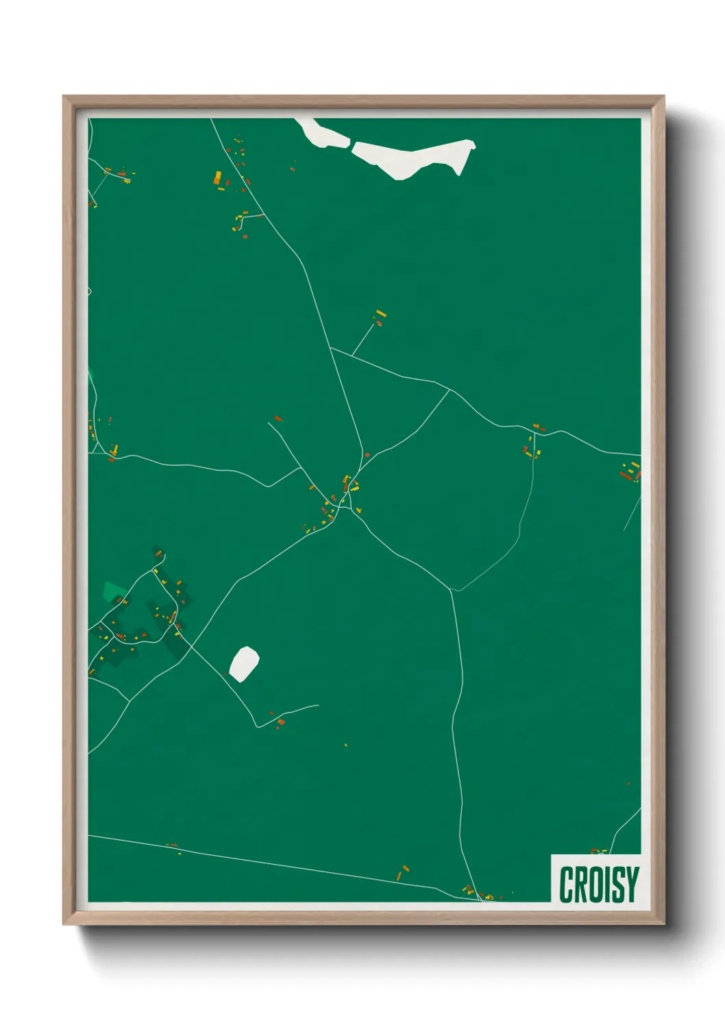 Une affiche de carte sur Croisy