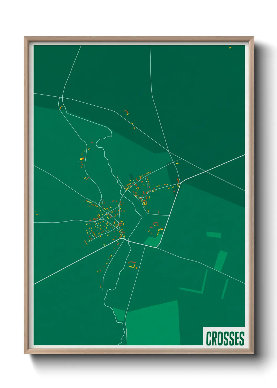 Une affiche de carte sur Crosses