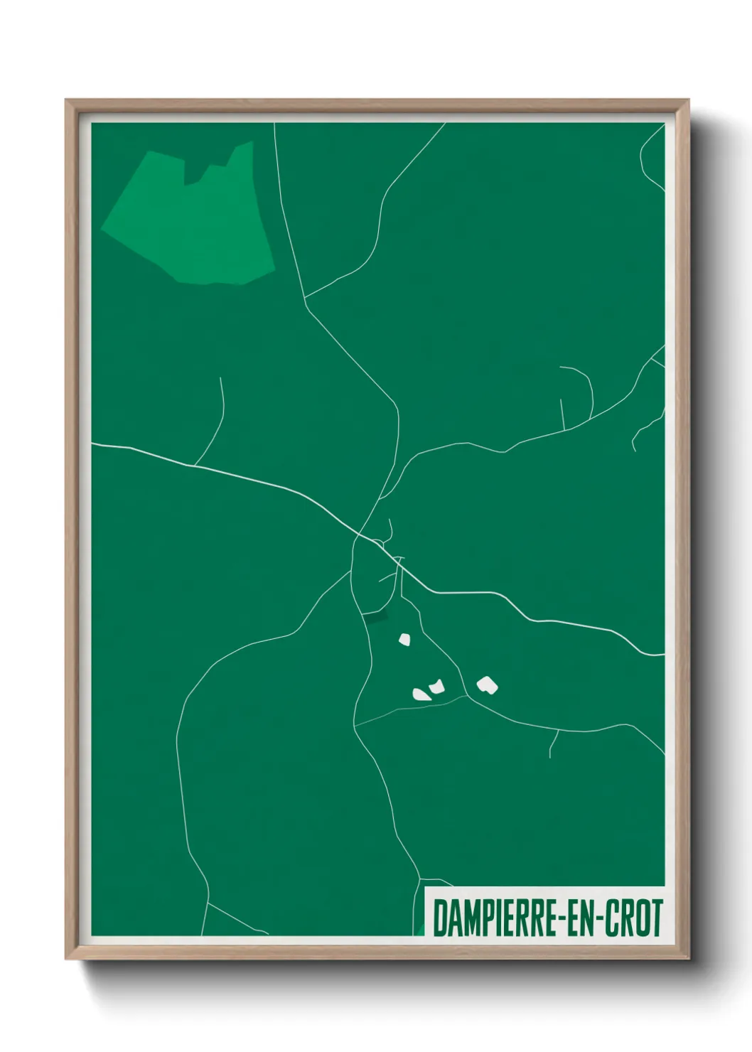 Un poster carteDampierre-en-Crot