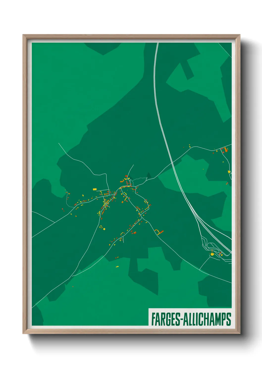 Un poster carteFarges-Allichamps