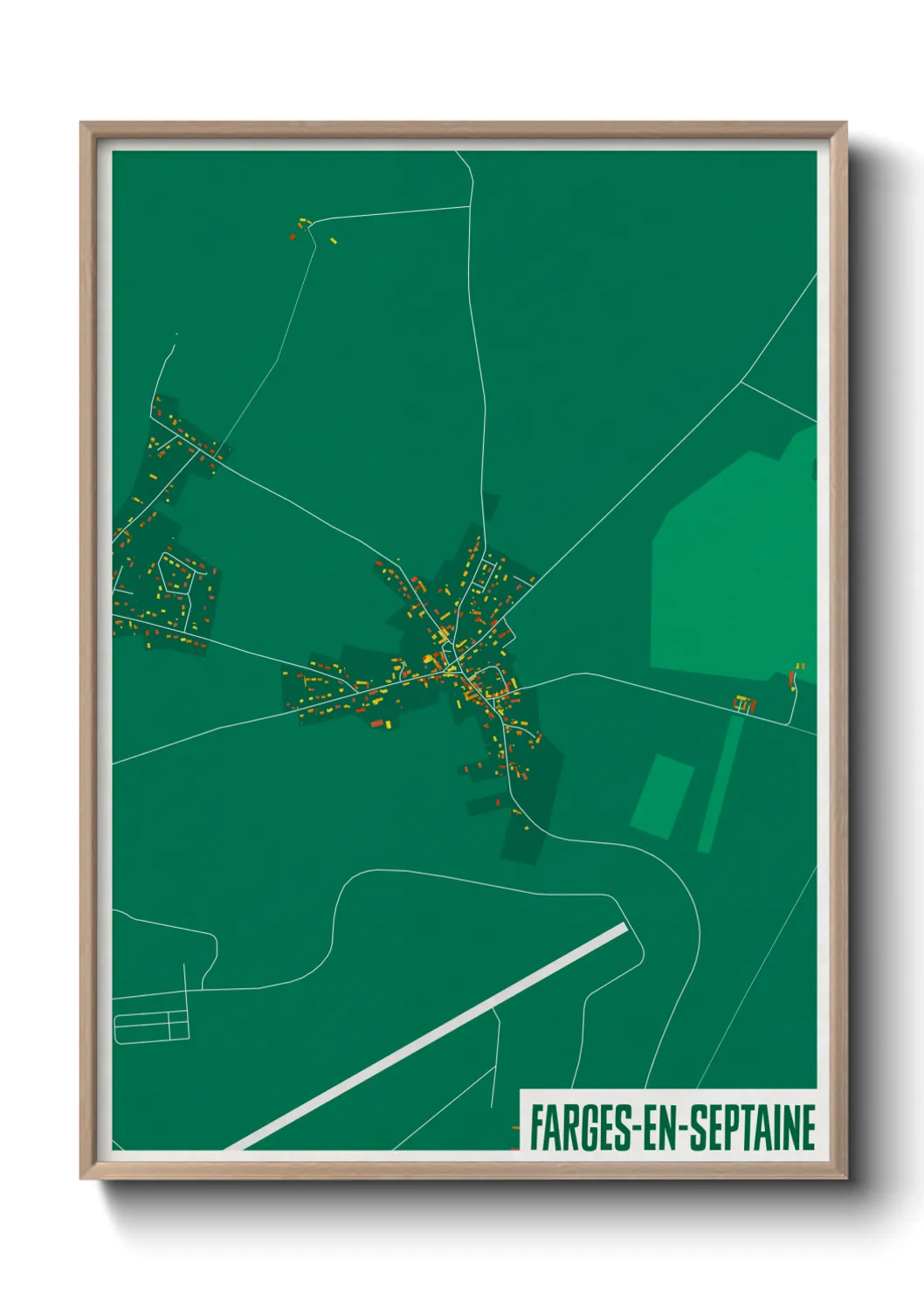 Un poster carteFarges-en-Septaine