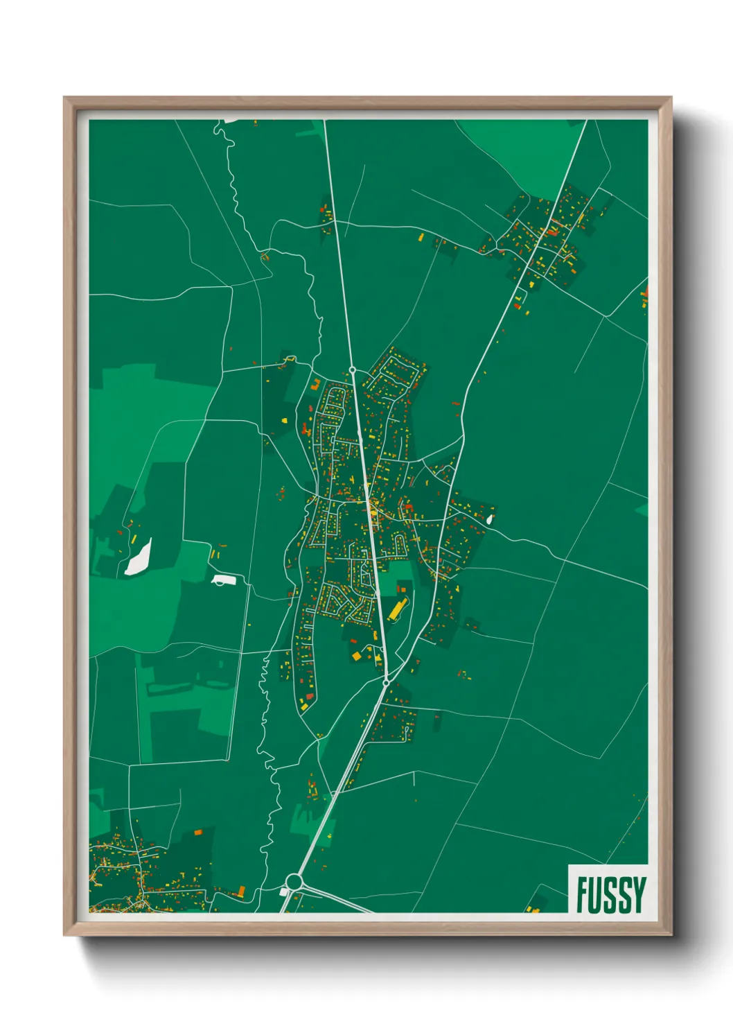 Une affiche de carte sur Fussy